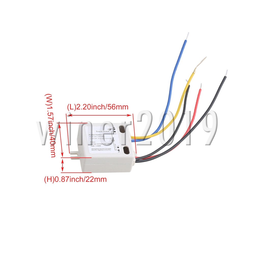 ON-OFF Touch Control Sensor Lamp Switch Dimmer XD-608