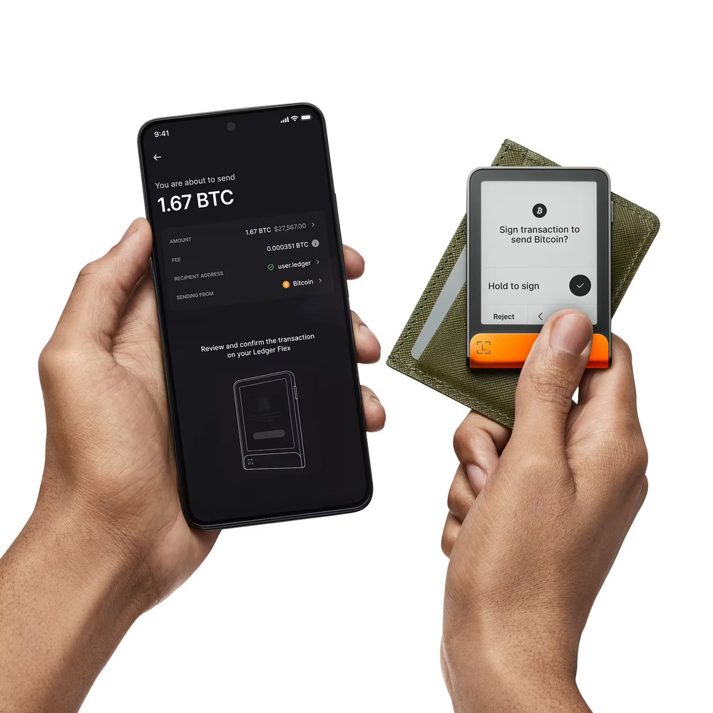 Ledger - Flex Crypto Hardware Wallet with Recovery Key - Orange
