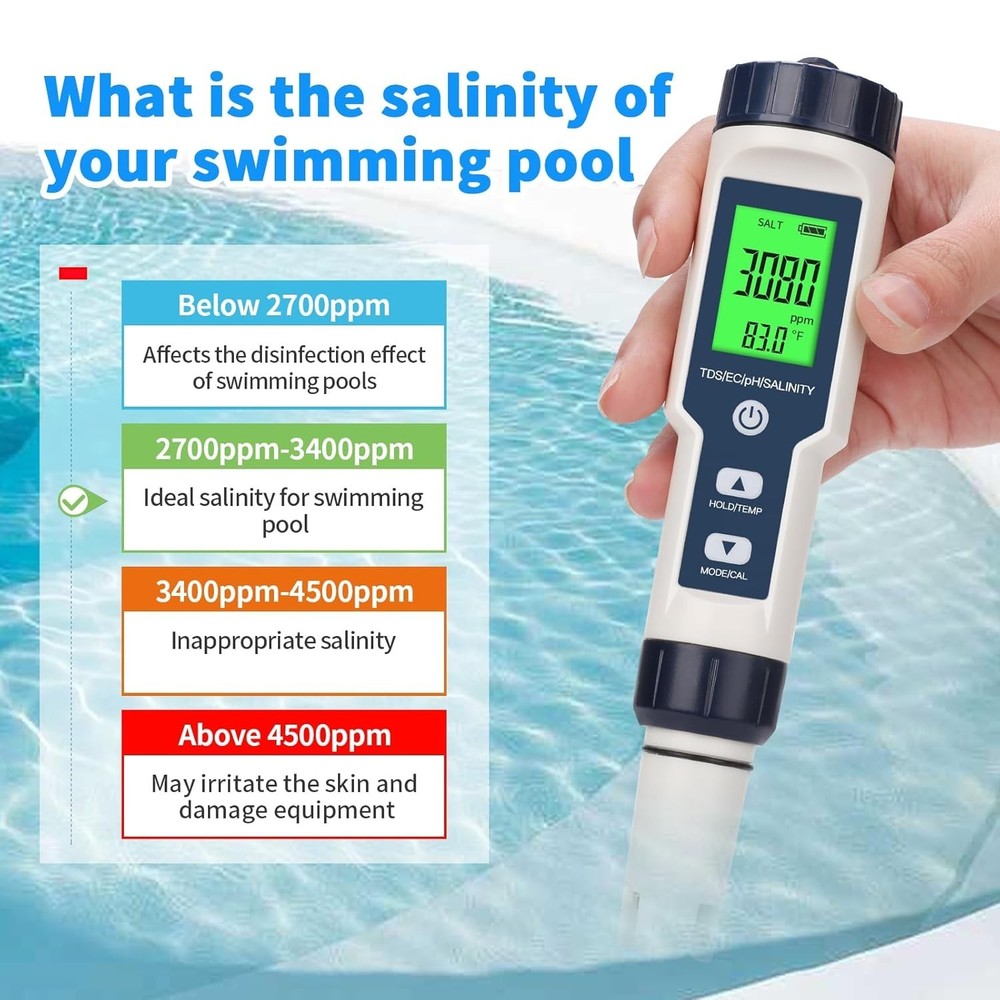 4-in-1 Multifunctional Water Quality Tester Open Box