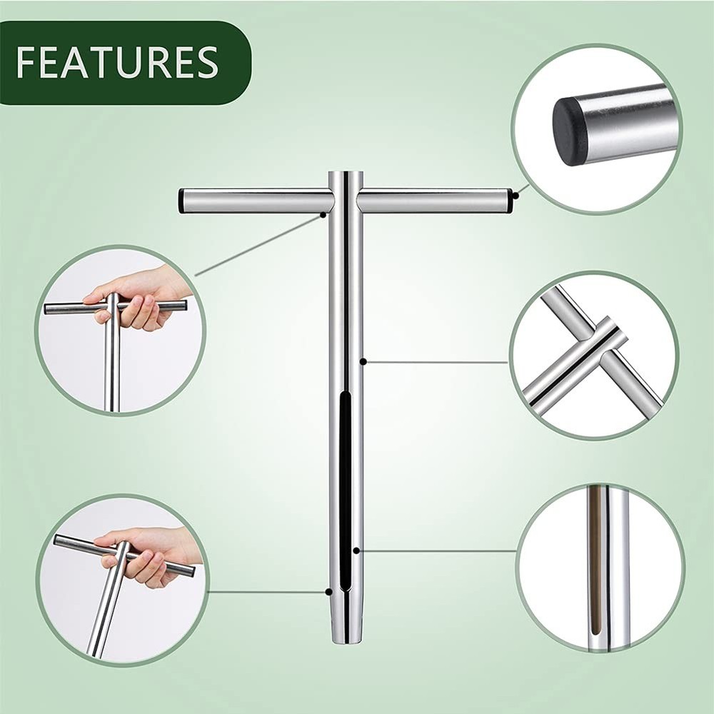 Sukiise Soil Sample Probe 12 Inch with T Handle, Sampler Tool, Soil...