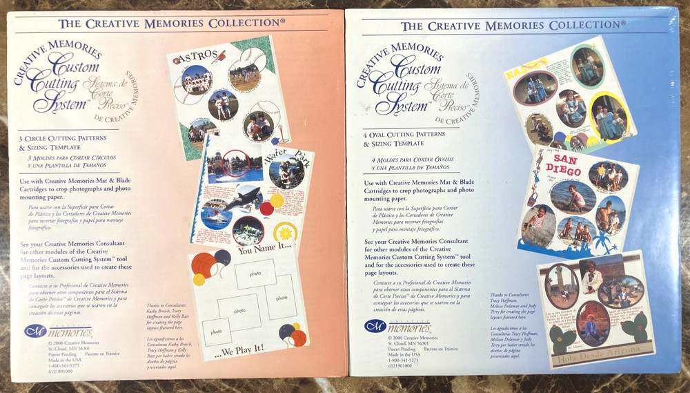 Creative Memories Custom Cutting System Patterns Templates Circles & Ovals NEW