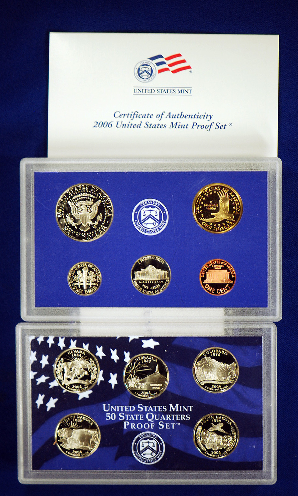 2006-s U.S. Proof Set. Complete and Original in BLUE mint paper box