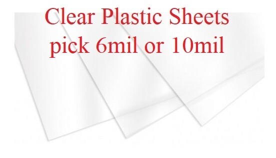 8"x9" Clear Plastic Stencil - Tractor (RA26)