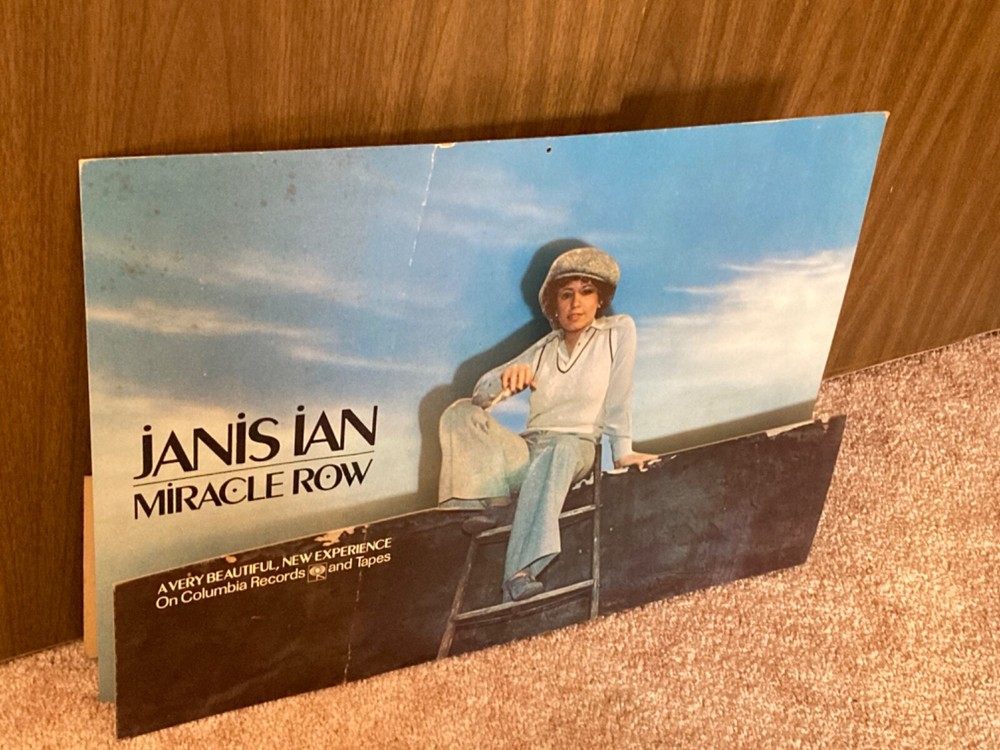 Janis Ian 1977 Two-Sided 3D Heavy Board Display Miracle Row Poster