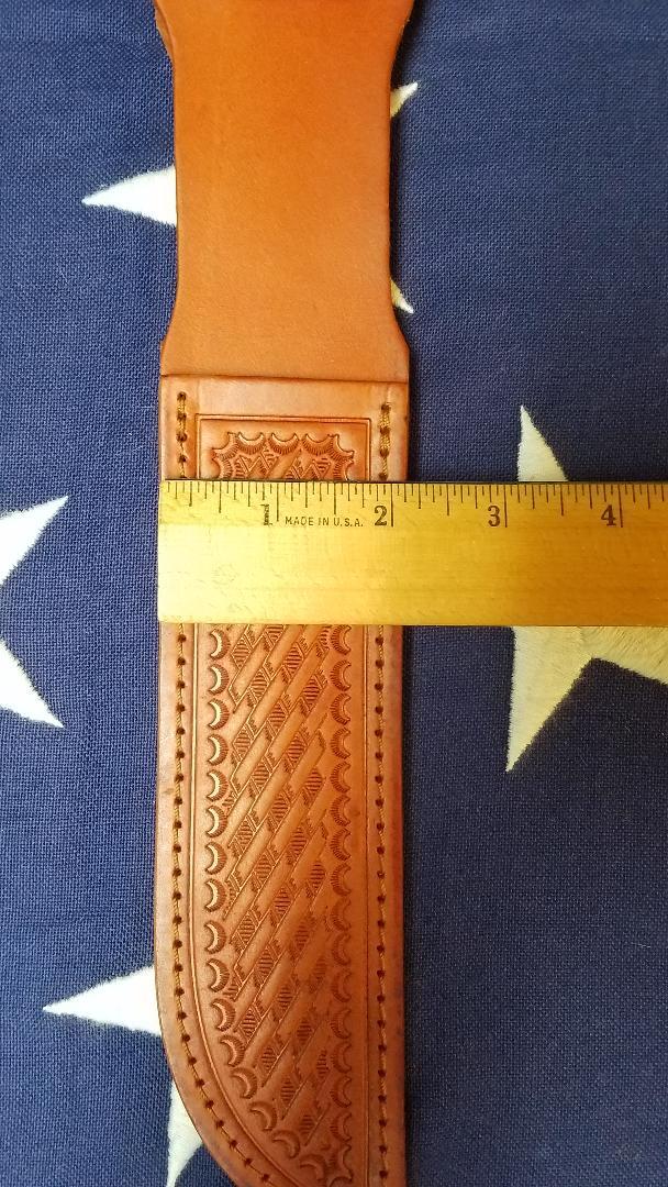 Brown Leather Sheath For Straight Fixed Blade Knife Up To 7" Blade 1136