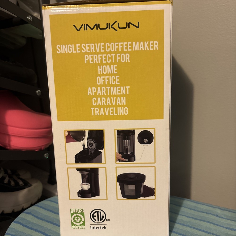 Vimukun Single Serve Coffee Maker & Brewer for K-Cup Capsule and Ground
