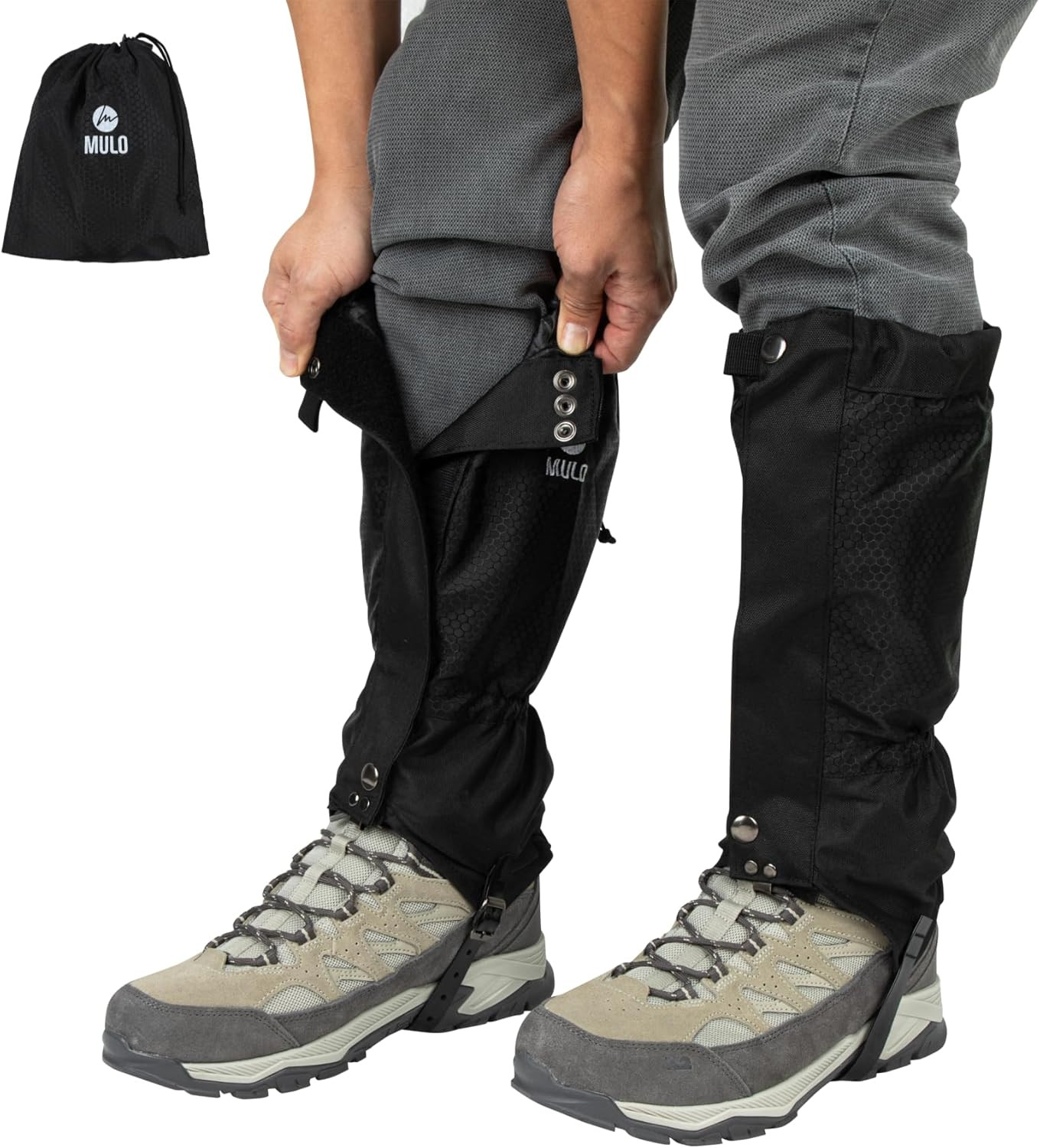 Waterproof Leg Gaiters - Lightweight Adjustable Boot Gaiters for Hiking, Hunting