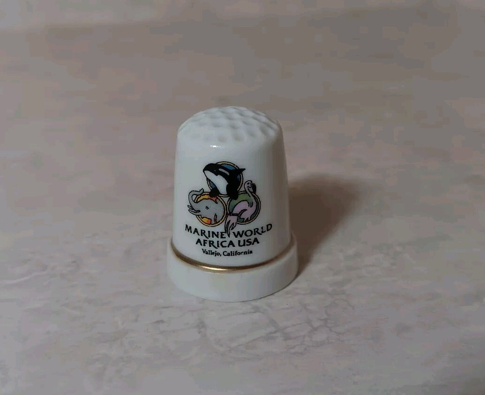 Marine World Vallejo, CA Porcelain Thimble