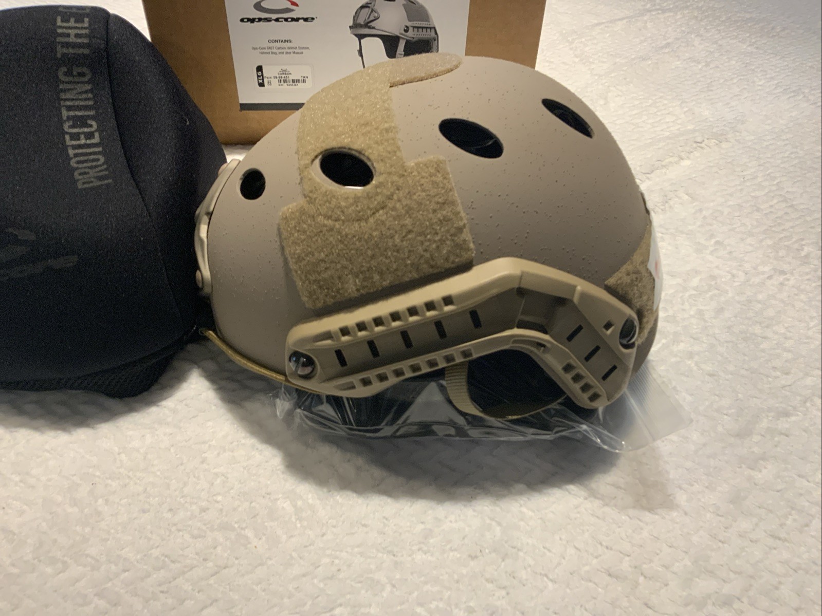 OPS-CORE FAST SF CARBON HELMET SYSTEM XLarge Tan Vented Lux Liner With OCC Dial