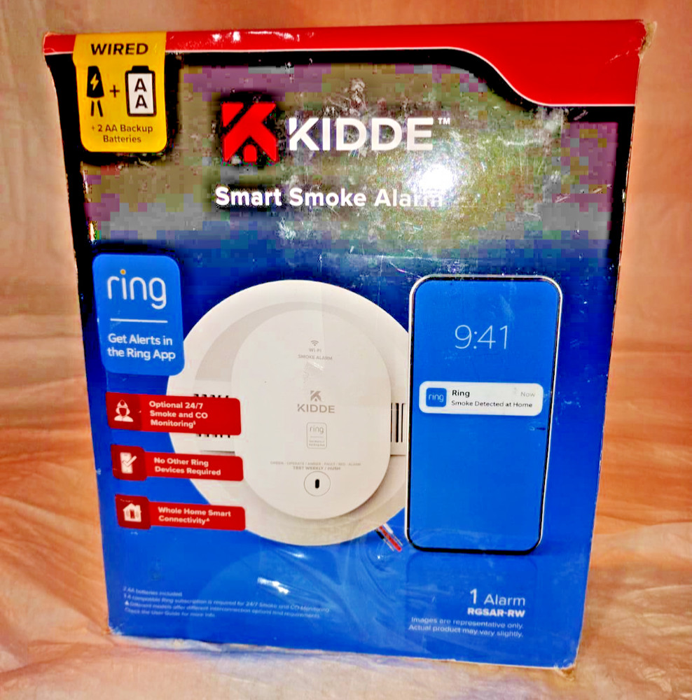 Kidde Smart Smoke Detector, Ring App Enabled for Real-Time Notifications