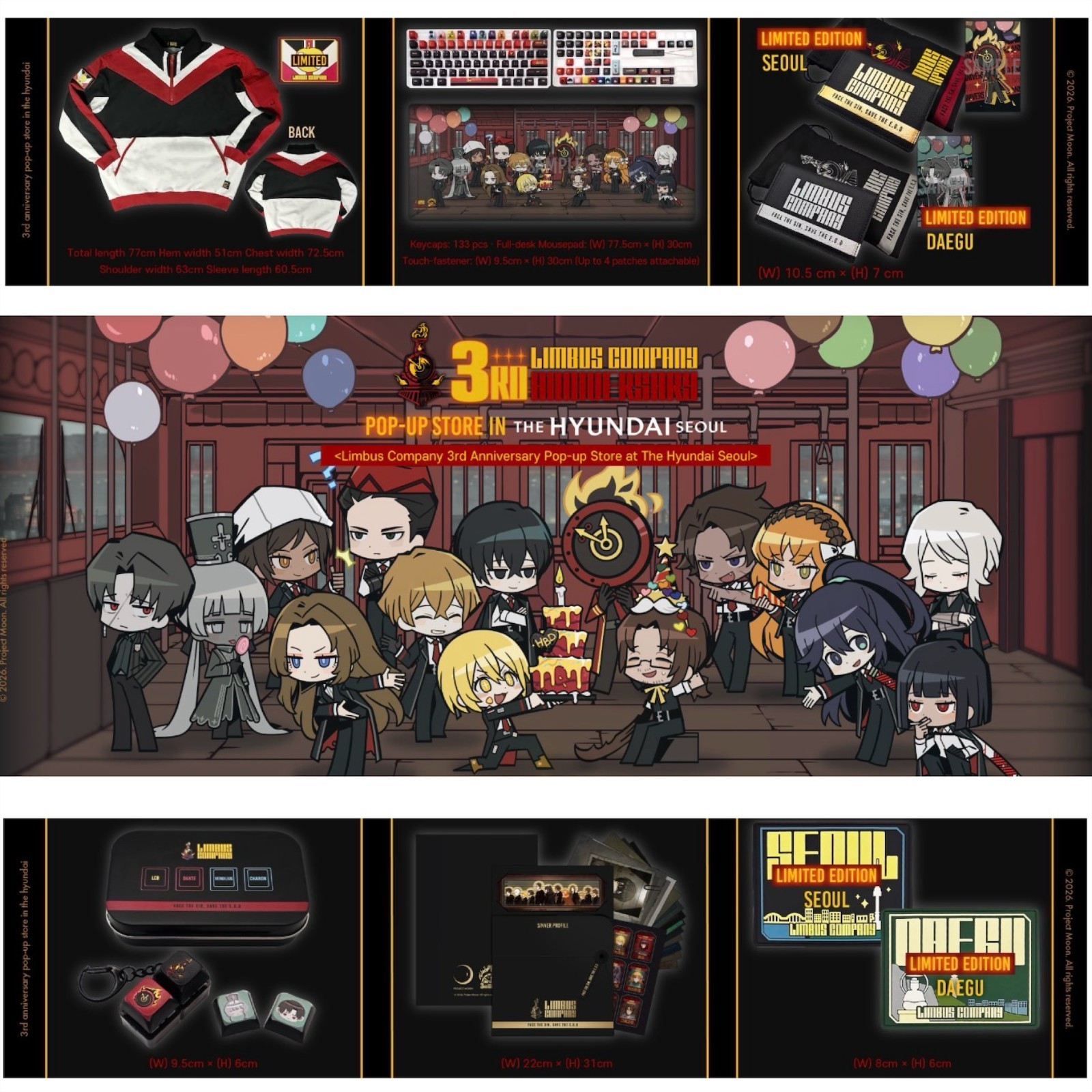 Limbus Company 3rd Anniversary Seoul Pop-Up Store Official HamHamPangPang Korea