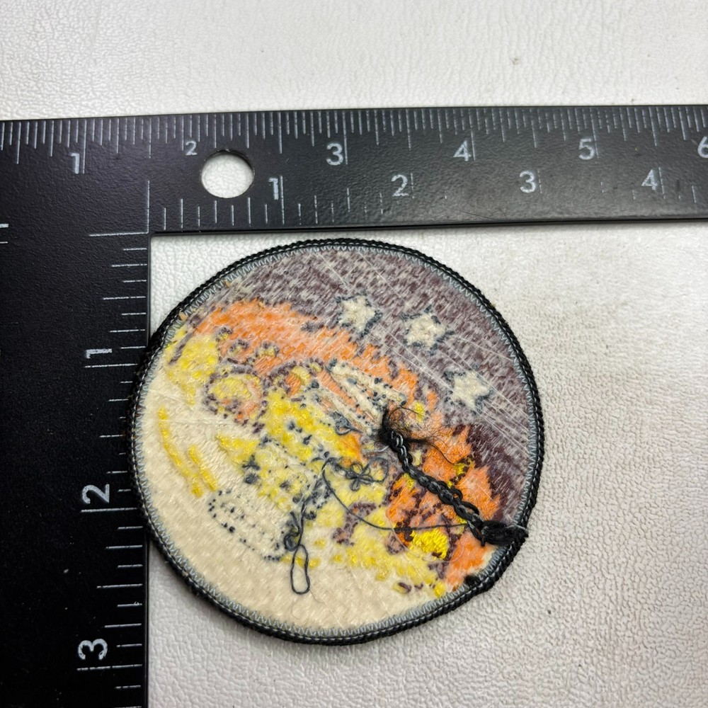 Vintage Kinda Rough Stitching NASA APOLLO MOON LUNAR PROGRAM Patch 50S9