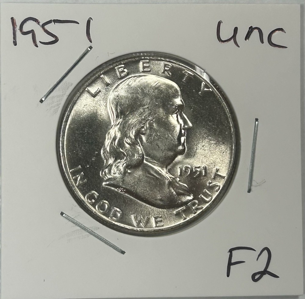 1951 Franklin Half Dollar Coin Uncirculated