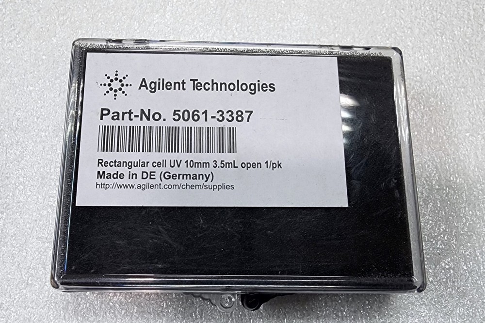 Agilent 5061-3387 Rectangular macro cell, quartz open top 10mm pathlength, 3.5mL