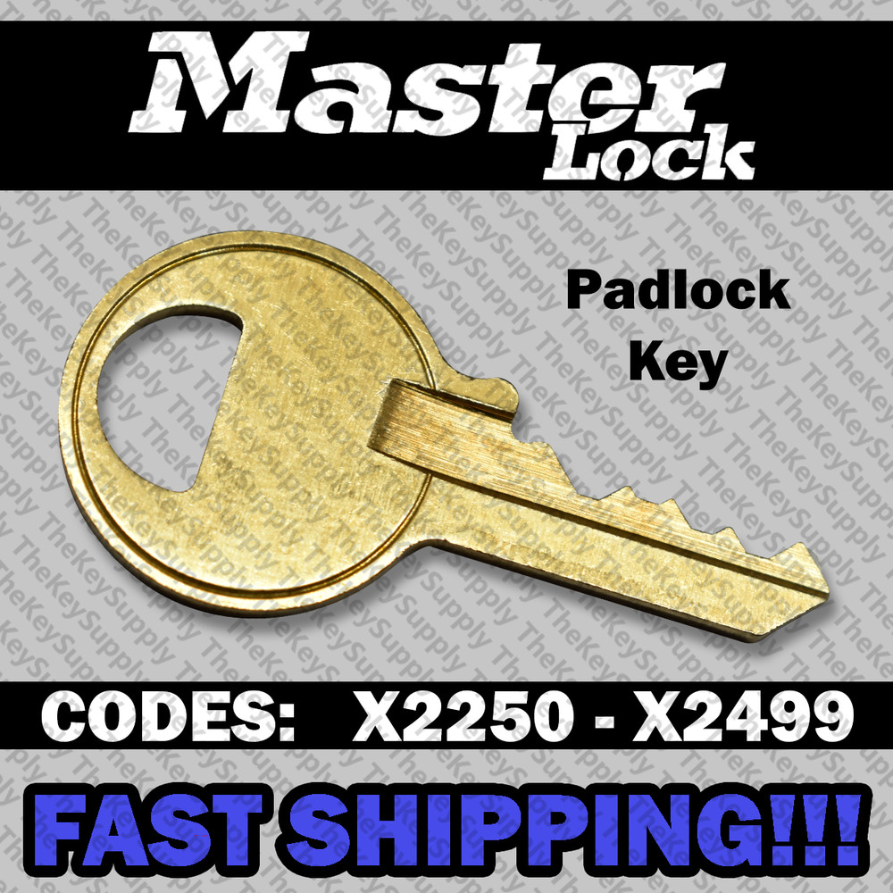 Master Lock Padlock Replacement Key Cut to Your Code X2250 - X2499
