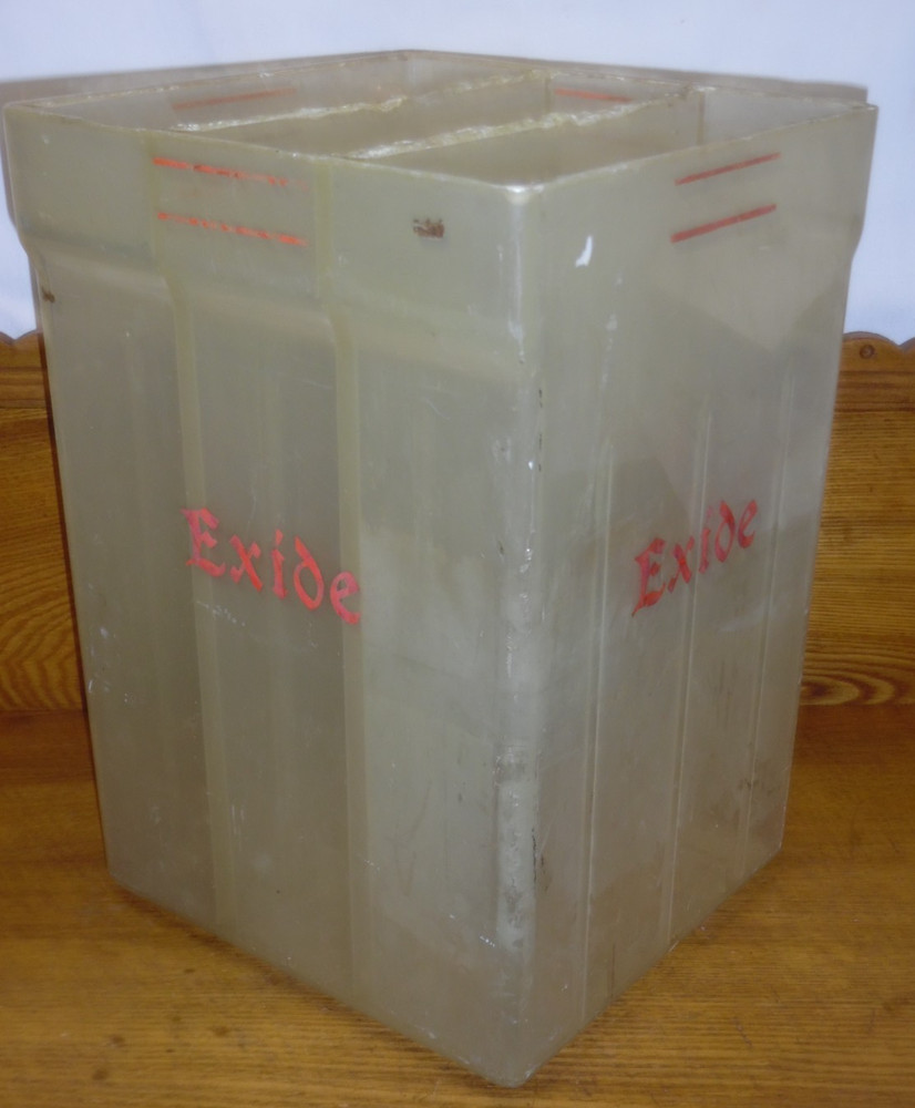 Vintage Plastic Exide Battery Container