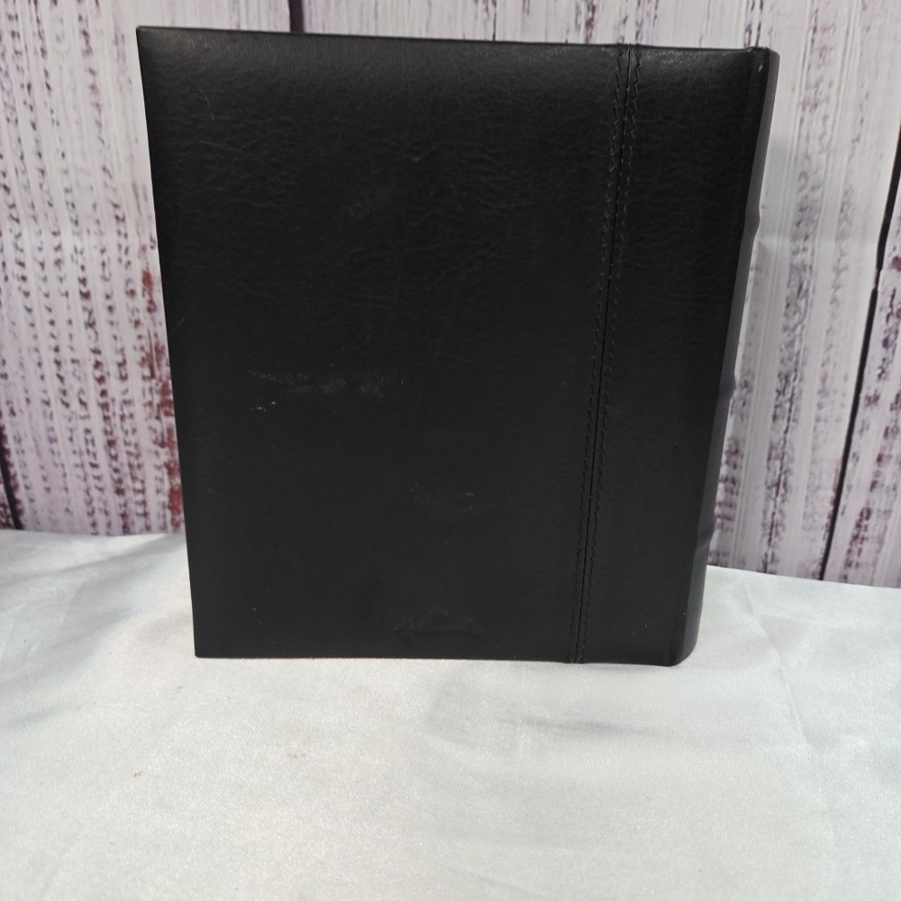 Hallmark Black Leather 6-Ring Address Book