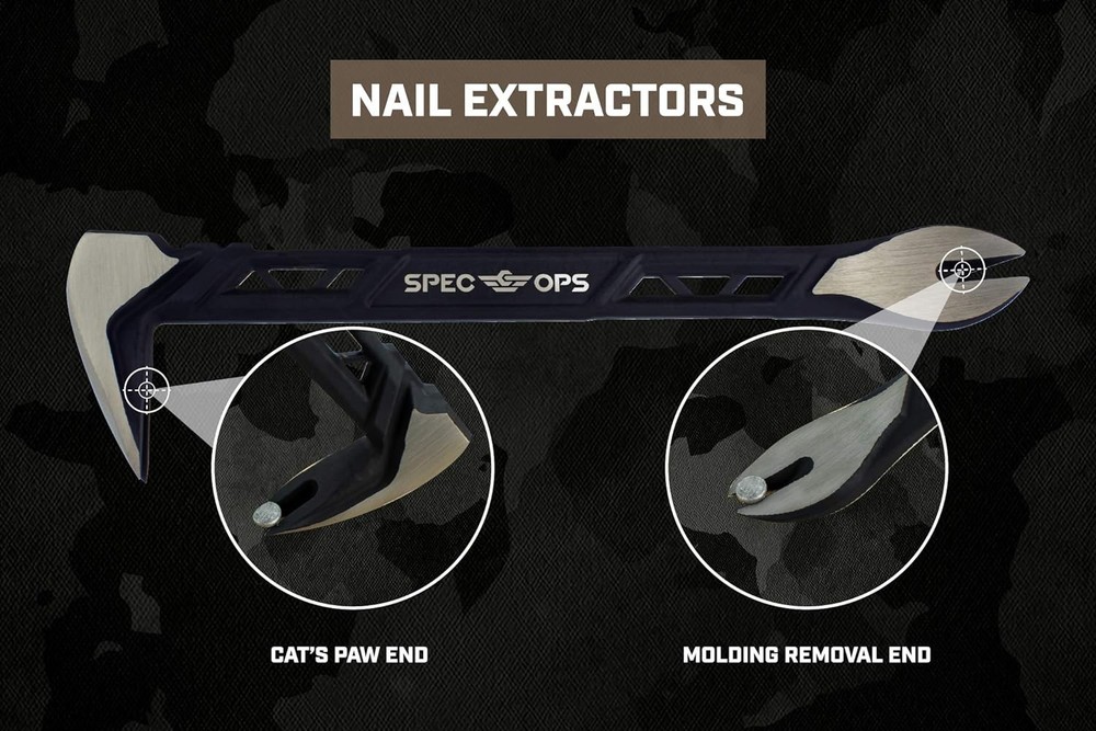 Lighter 10" Nail Puller | Veteran-Supporting, Durable Pry Bar for Professionals