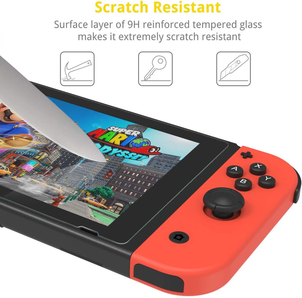 (2 Pack) Nintendo Switch Premium Tempered Ultra Clear Glass Screen Protector
