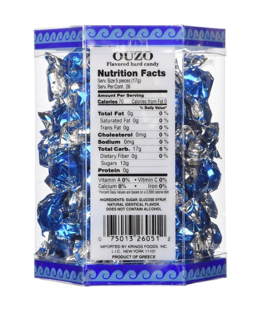 Krinos Ouzo Candy - 10.6 oz Gift Box