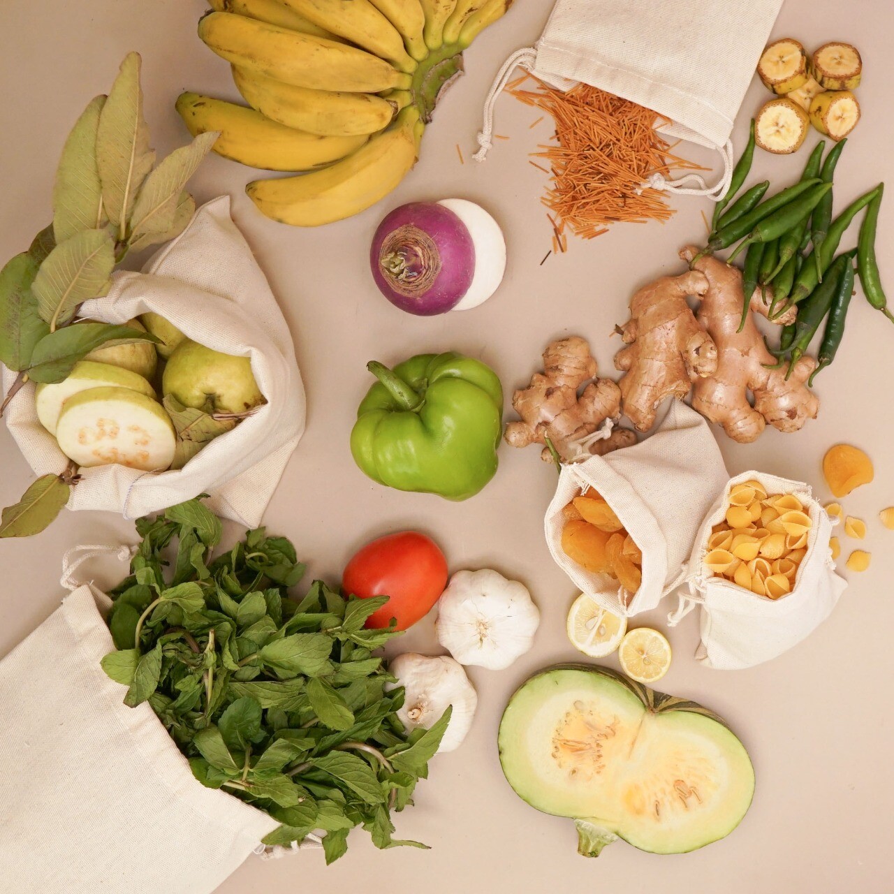 Biglotbags - 4 x 6 Inches Premium Canvas Cotton Double Drawstring Bags. Qty: 25