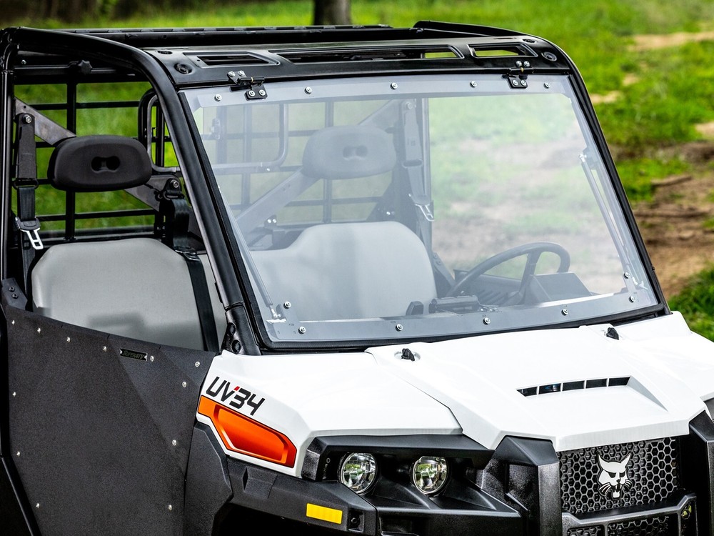 SuperATV Scratch Resistant Flip Windshield for Bobcat UV34 - 2019+