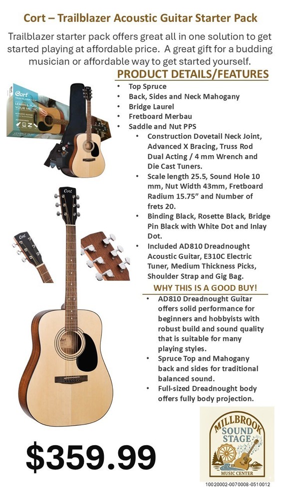 Cort - Trailblazer Acoustic Start Pack