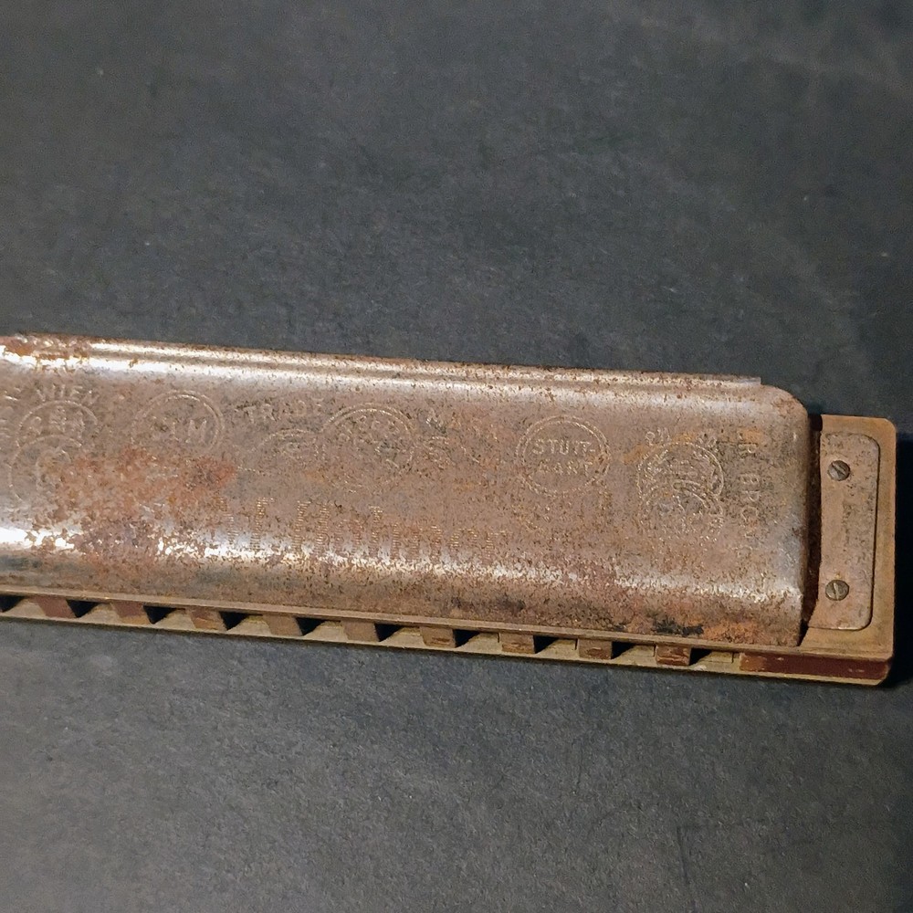 Marine Band M Hohner Rusty Harmonica