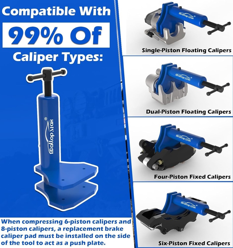 Brake Caliper Tool Multi Piston Brake Pad Spreader Heavy Duty Piston Compression
