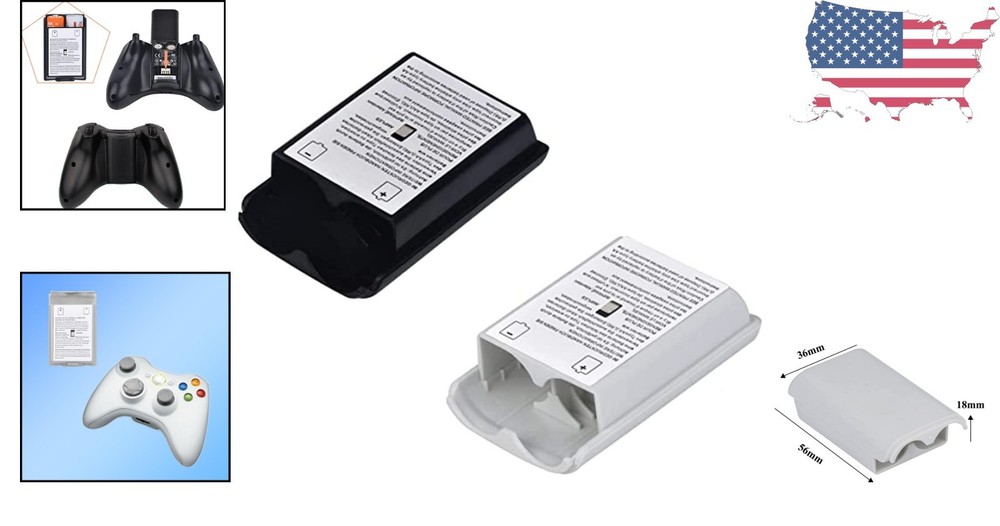 Renew Your Xbox 360 Controller with 2 Pack Replacement Battery Covers, Black ...