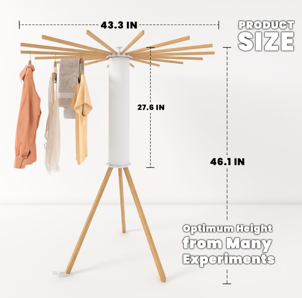 Preruner Octopus Drying Rack (Foldable), Space Saving Tripod Style Drying Racks