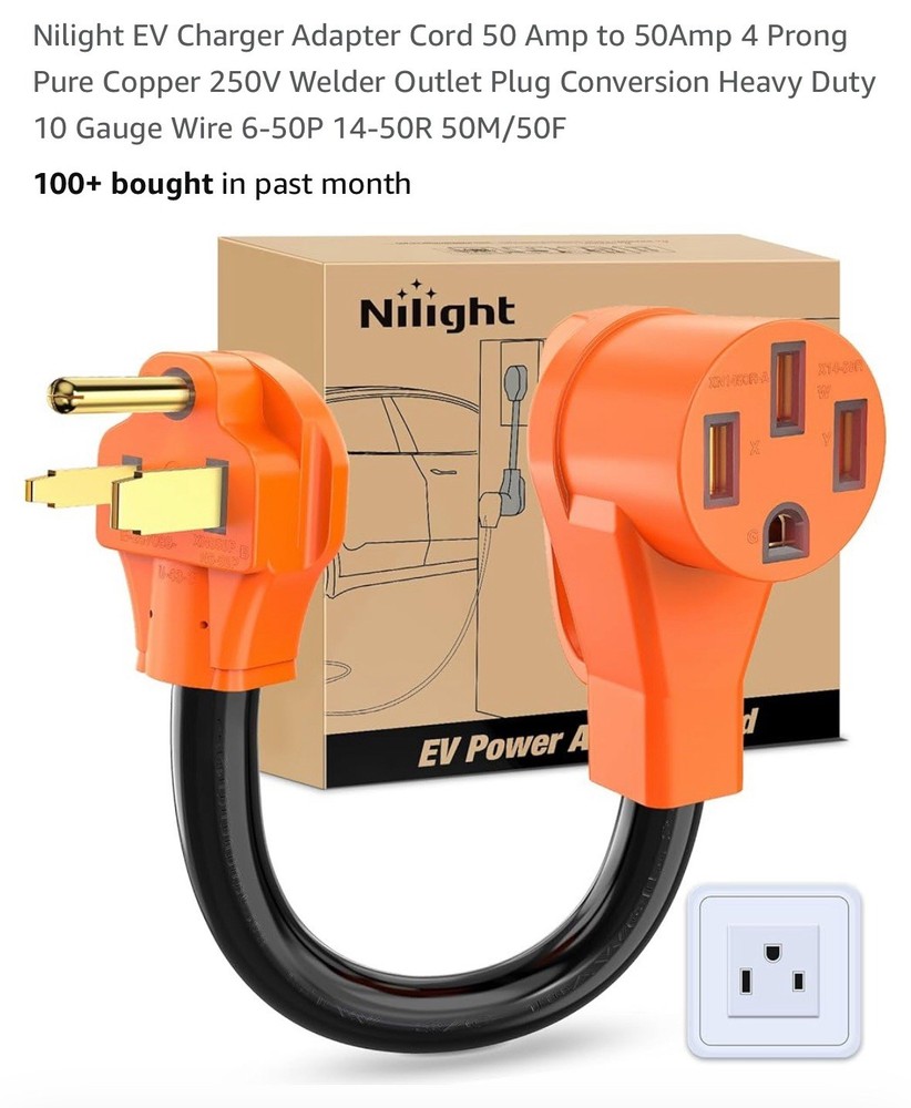 Nilight EV Power Adapter Cord