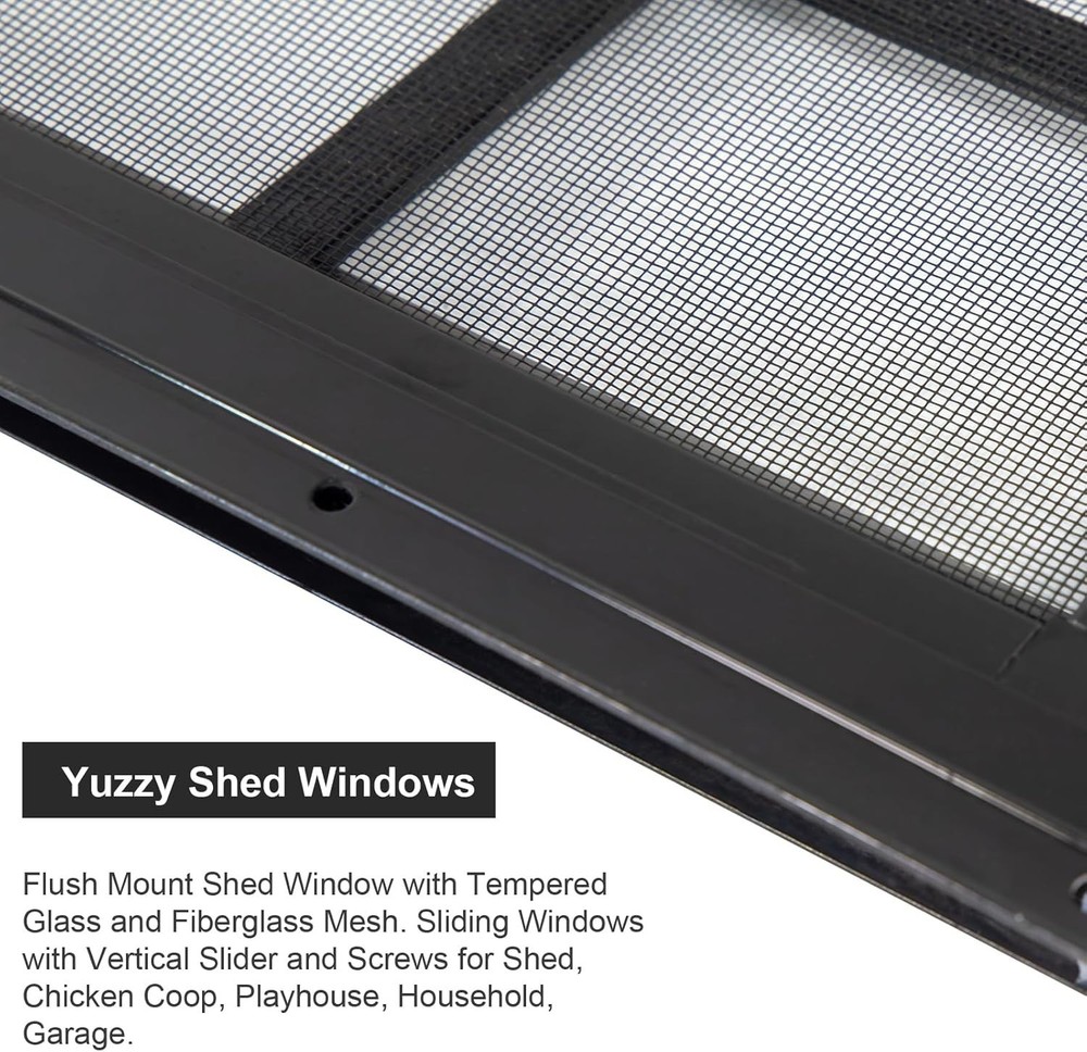 Compact Sliding Shed Windows 2 Pack