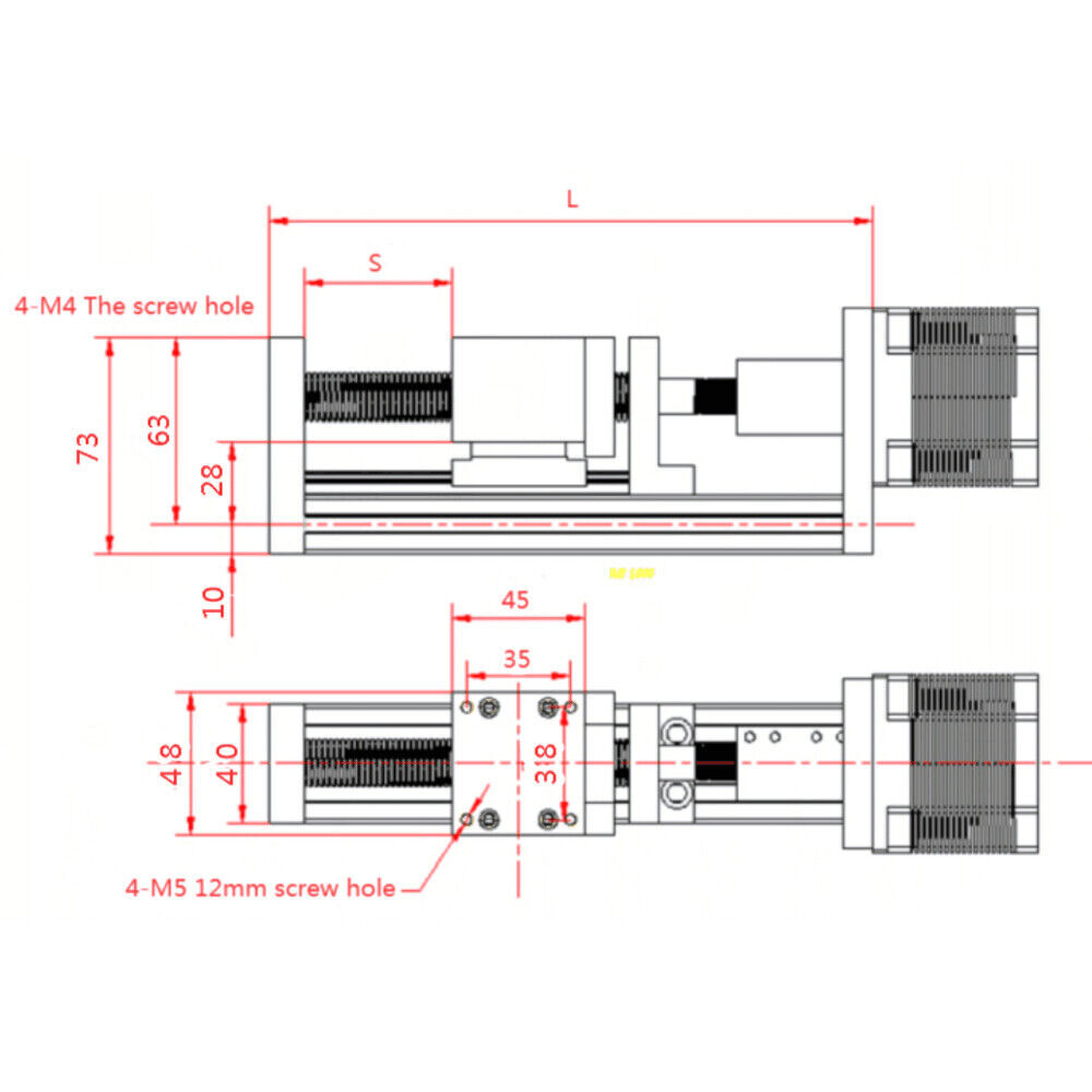 Manual Linear Rail Guide Slide Stage Actuator Ball Screw Motion Table& Handwheel