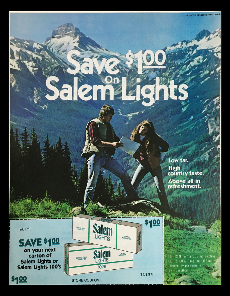 1981 Salem Lights Menthols Circular Advertisement
