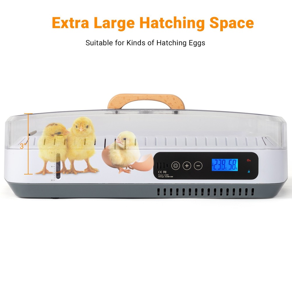 35 Egg Incubator w/Auto Rotation for Hatching Eggs, Temperature Humidity Control