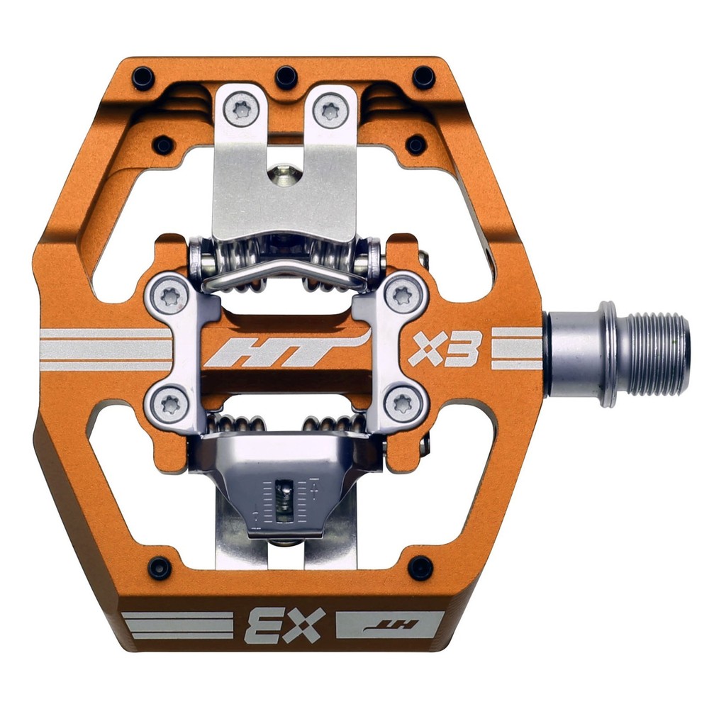 HT Components X3 Clipless Platform MTB Mountain Bike Pedals - Root Beer