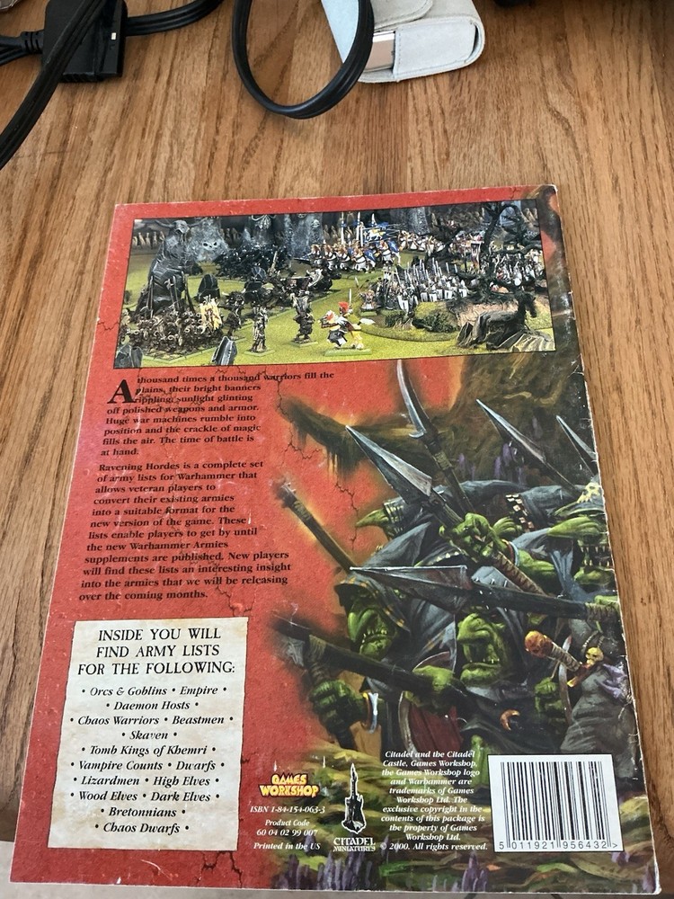 Warhammer Ravening Hordes Supplement OOP Orcs Goblins WFB