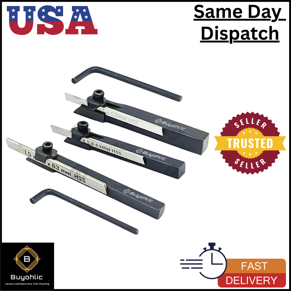 Mini Lathe Cut Off Parting Tool With HSS Parting Blade
