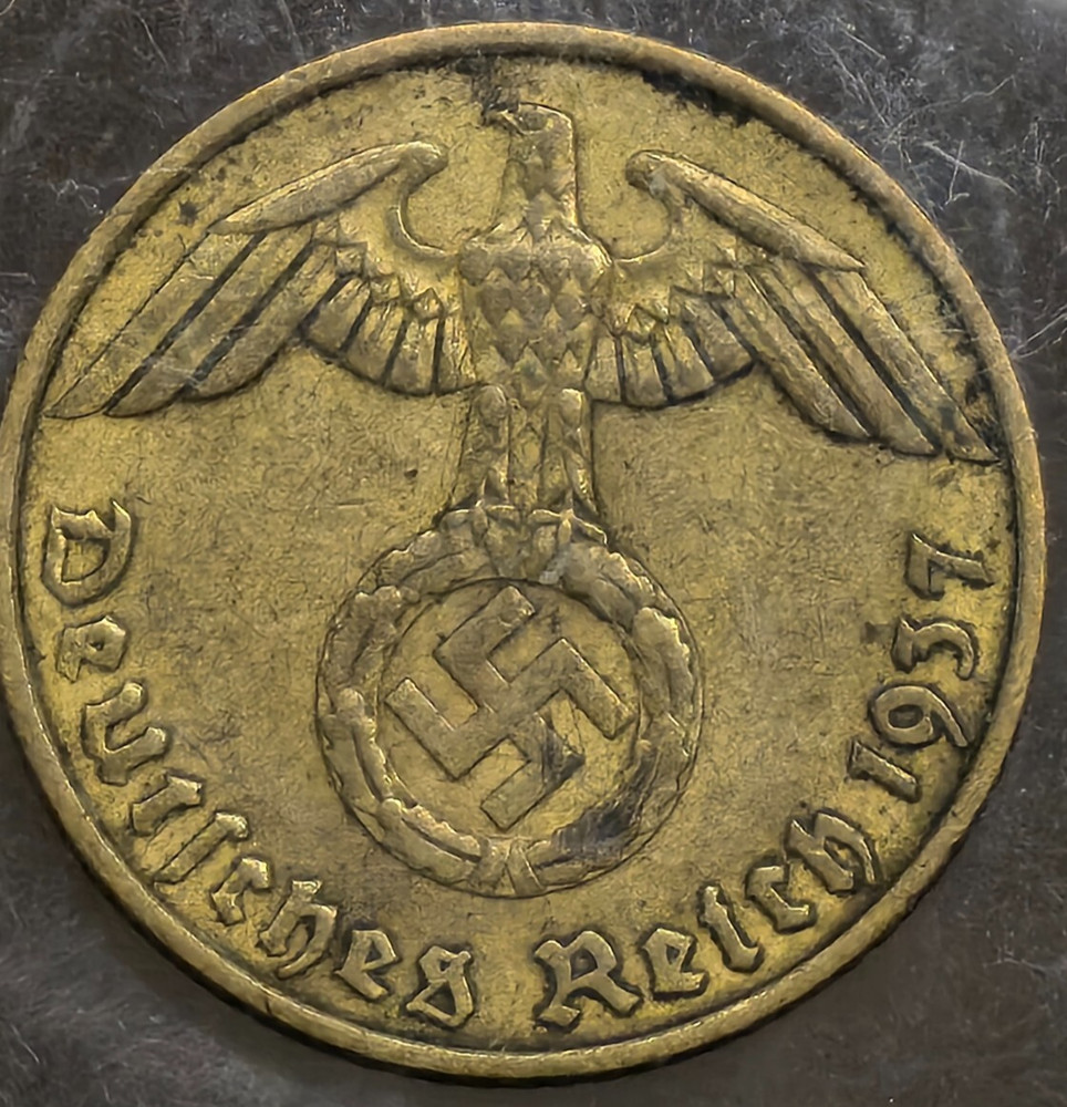 1937-A Germany 5 Pfennig Lot#E5332 High Grade! Beautiful!