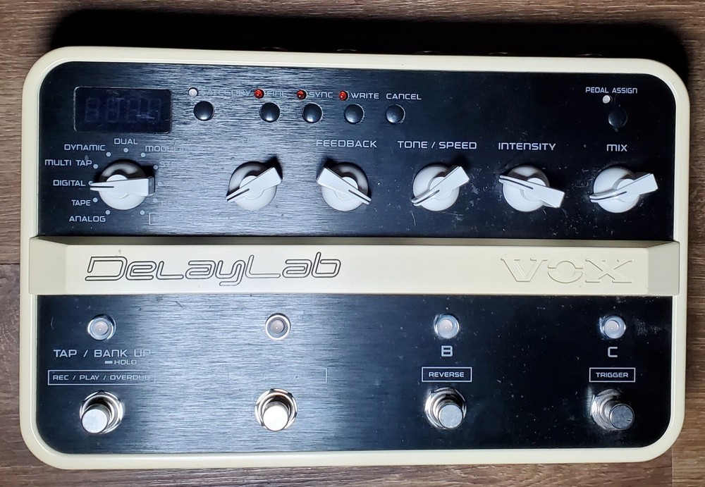 Vox DelayLab Programmable Delay Effects Pedal Reverb Tone Electronic Guitar