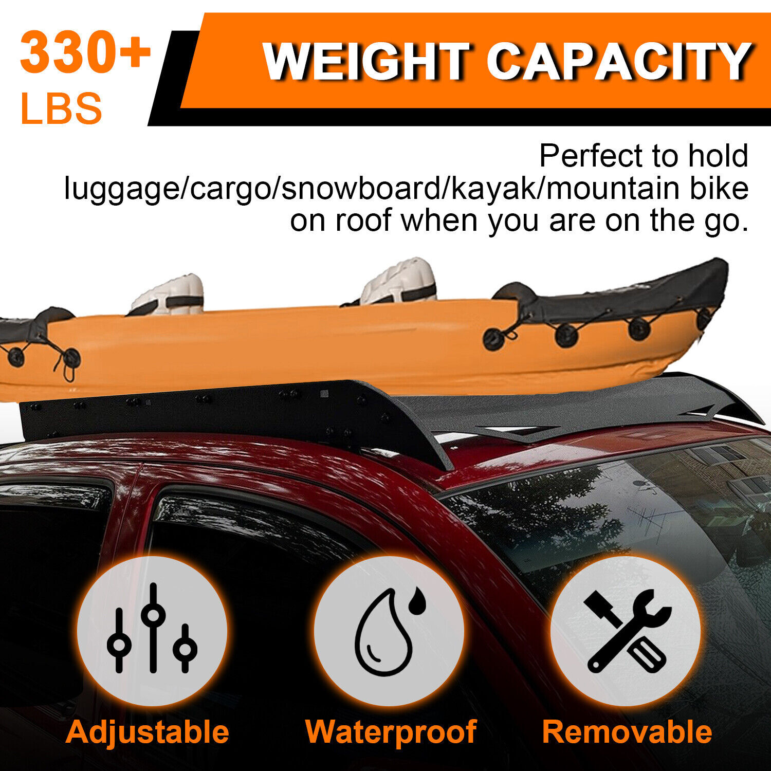 Fits Toyota Tacoma 2005-2023 Double Cab Roof Rack Luggage Storage Cargo Carrier