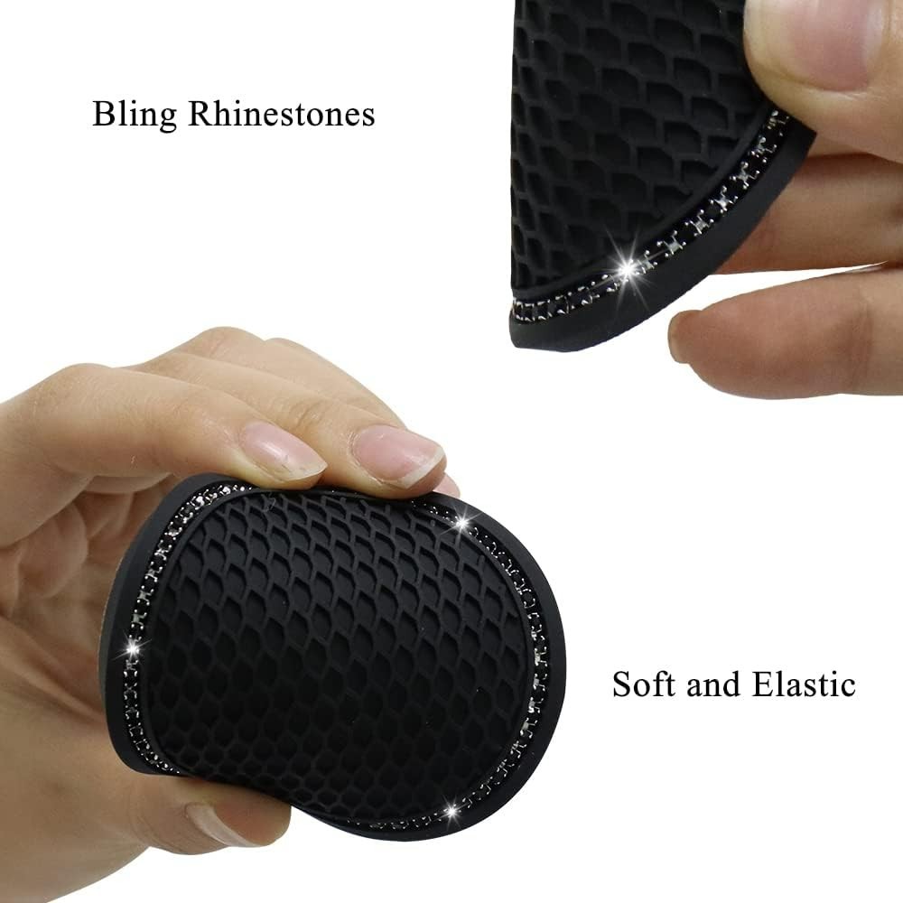 Car Cup Holder Coaster, 2 Pack Universal Bling Vehicle Insert 2.75" Diameter,...