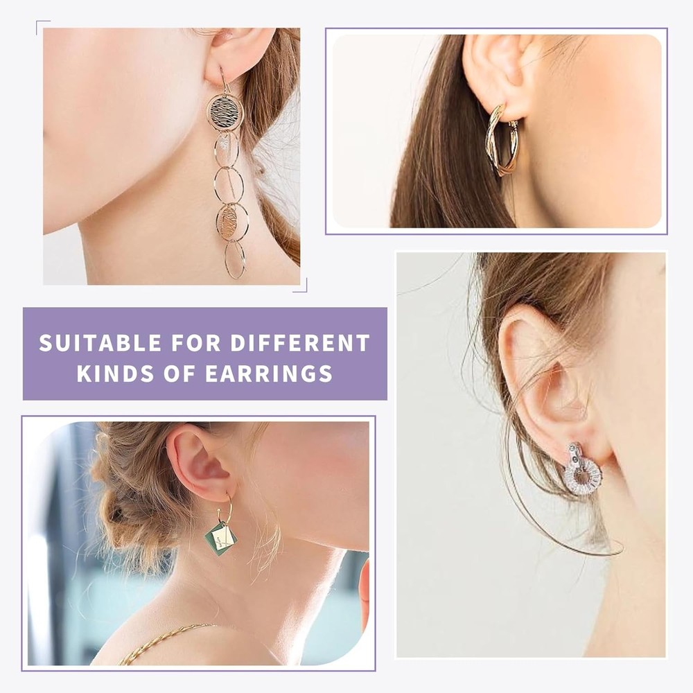 200PCS Clear Silicone Replacement Earring Backs for Stud and Fishhook Earrings