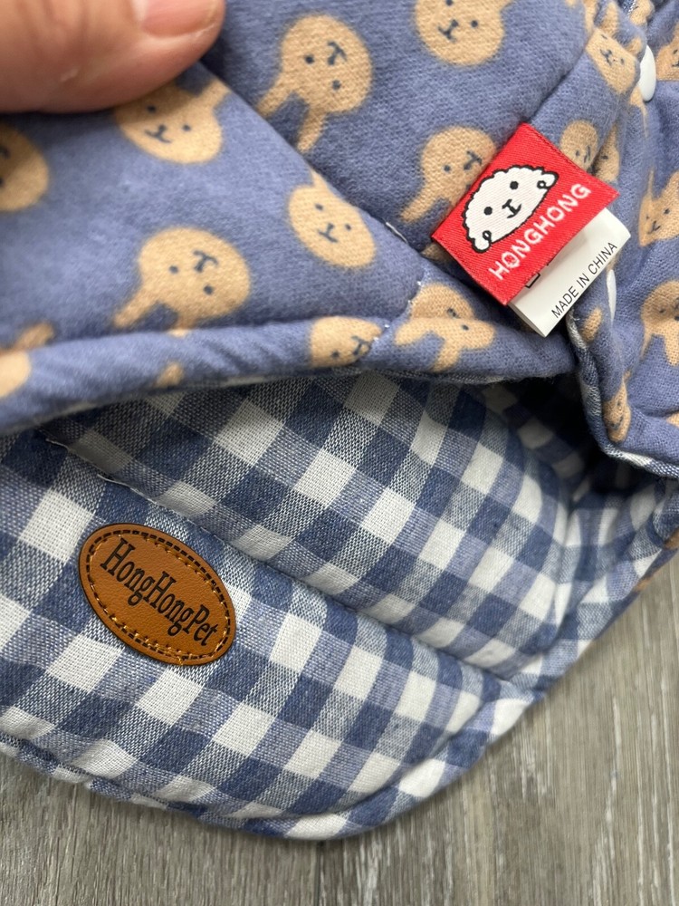 HongHongPet Reversible Winter Vest, Blue Size Medium