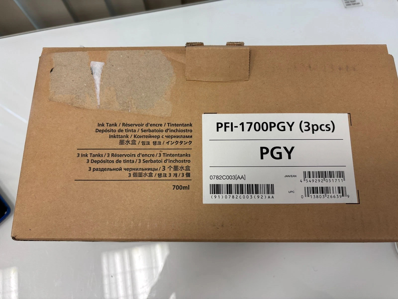 GENUINE NEW SEALED Canon PFI-1700 PGY ,CO, GY, B, PC,PM Inkjet Cartridge