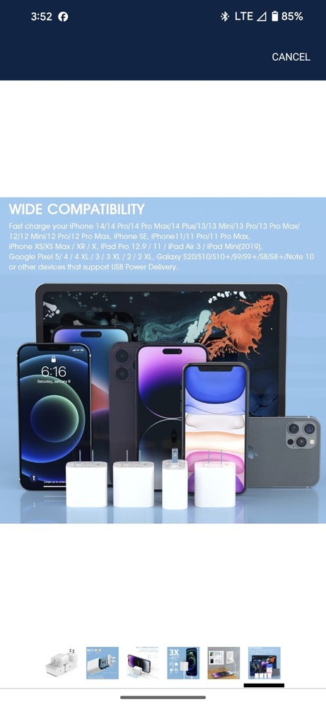 4Pack USB C Charger Block 20W