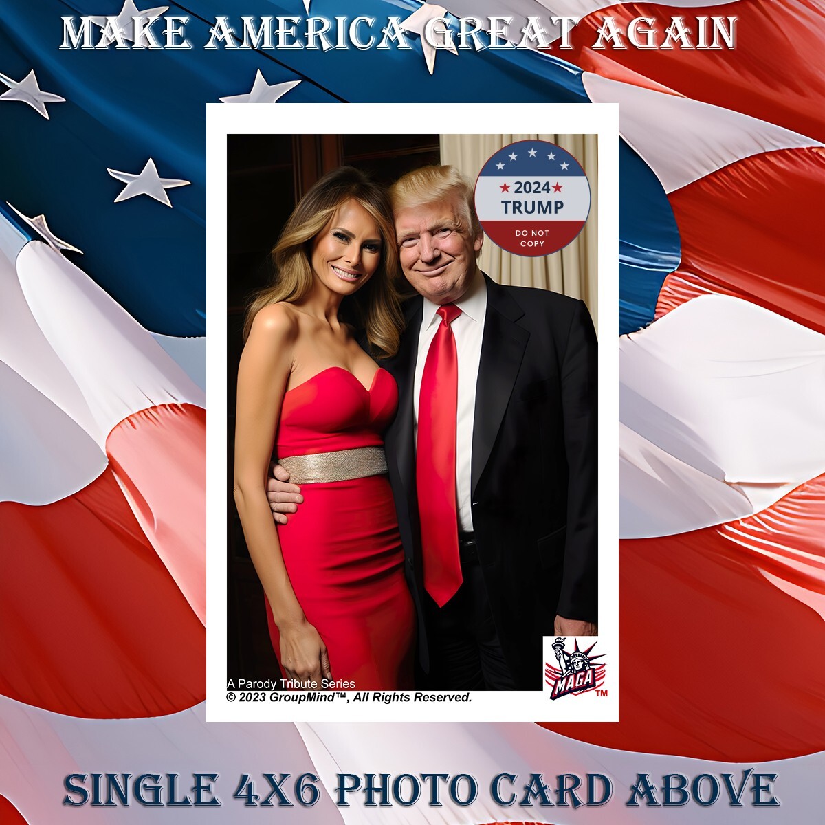 MELANIA TRUMP PHOTO CARD- MAGA 4"x6" RARE BEAUTIFUL CARD LIMITED EDITION 2,500