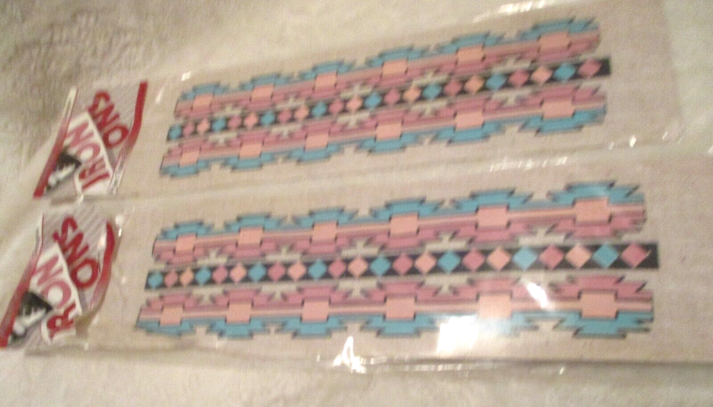Crafting~Iron Ons~Southwest Pattern~2 Sealed Packages