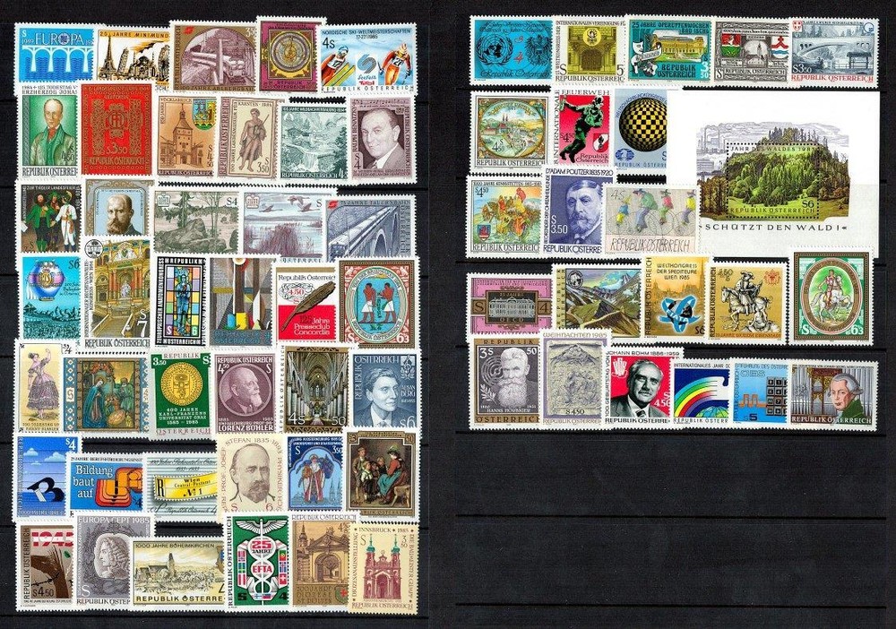 Austria MNH Stamp Selection. 1980's Period